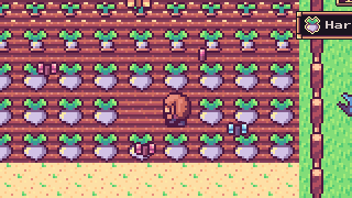 The Warrior watering crops on the farm